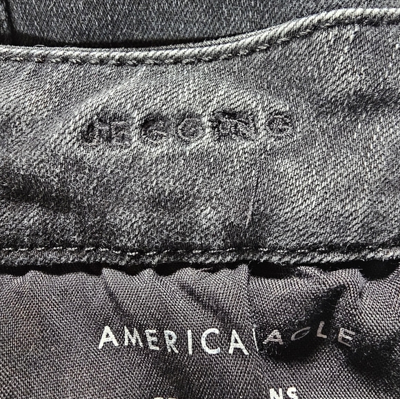 Like New American Eagle Outfitters Dark Charcoal jeggings size 8 X-Short - Picture 4 of 7